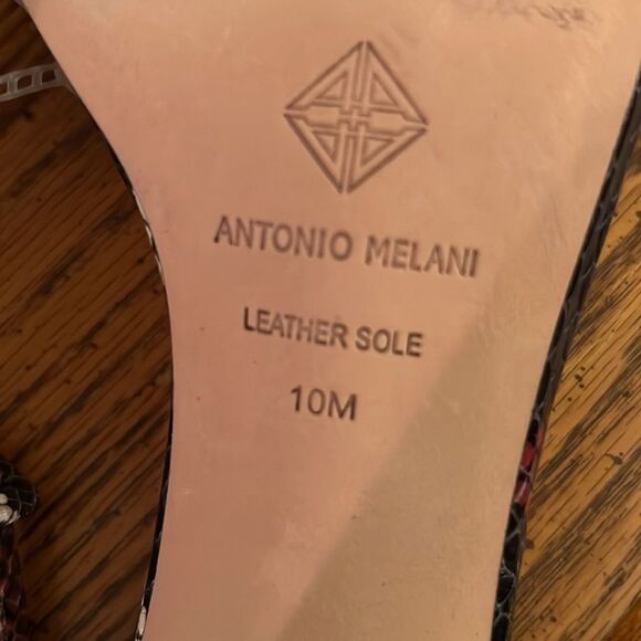 Antonio Melani Red Snakeskin Sandals, Size 10, NWT - Picture 5 of 6